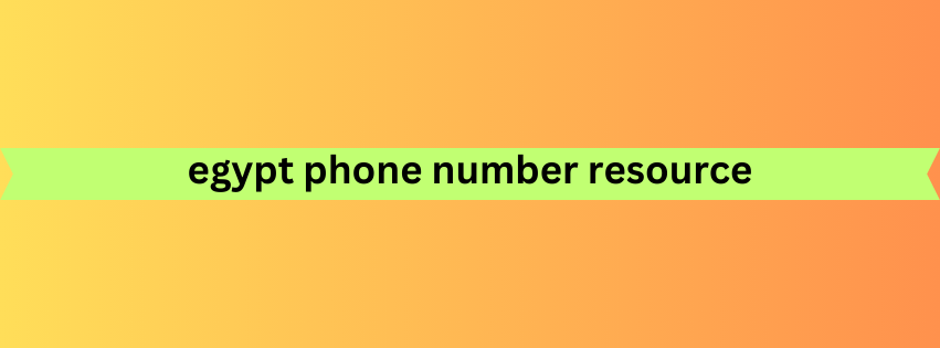 egypt phone number resource