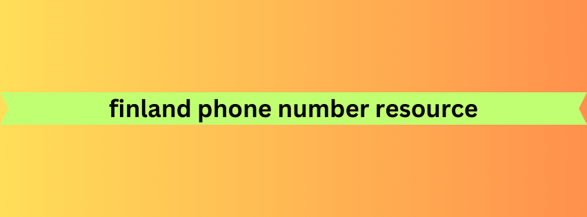 finland phone number resource