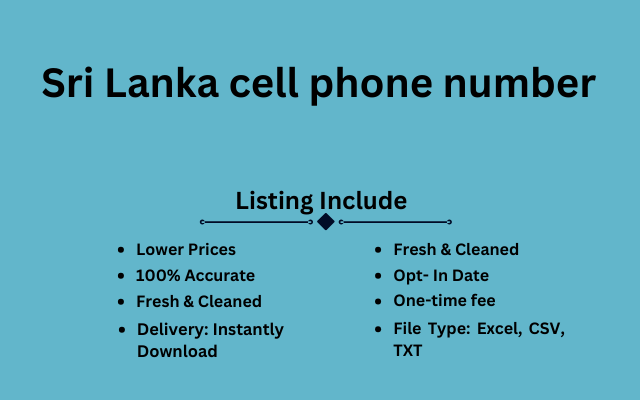 Sri Lanka cell phone number