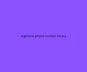 argentina phone number library