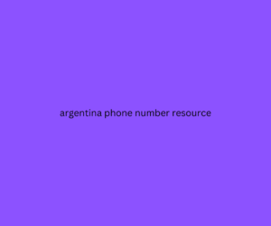 argentina phone number resource