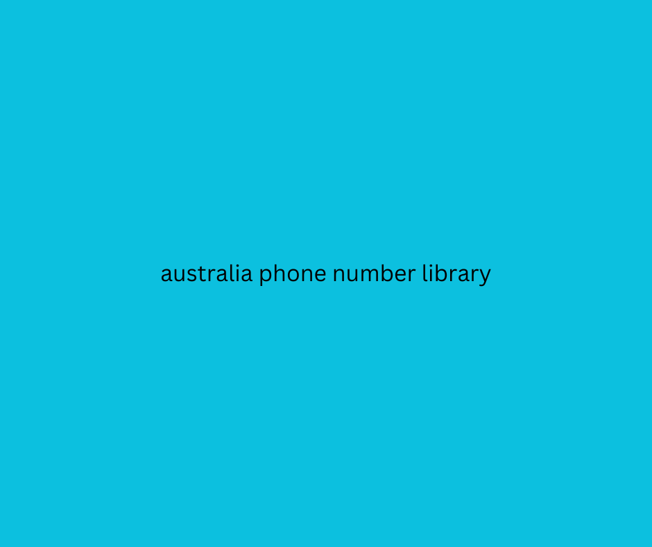 australia phone number library