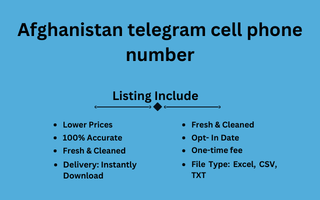 Afghanistan telegram cell phone number