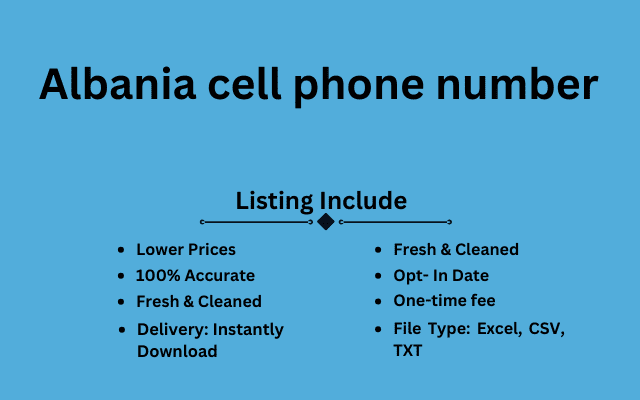 Albania cell phone number