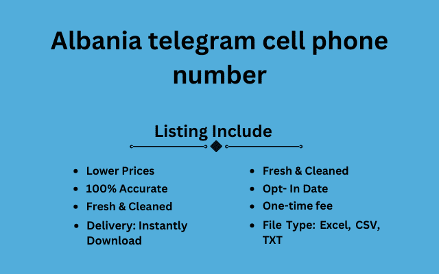 Albania telegram cell phone number