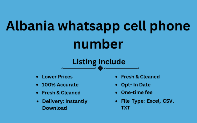 Albania whatsapp cell phone number