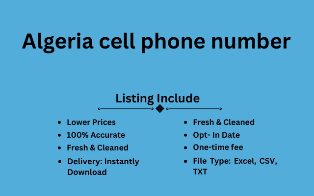 Algeria cell phone number