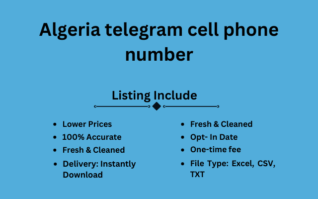 Algeria telegram cell phone number