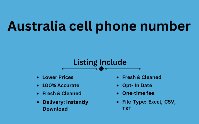 Australia cell phone number