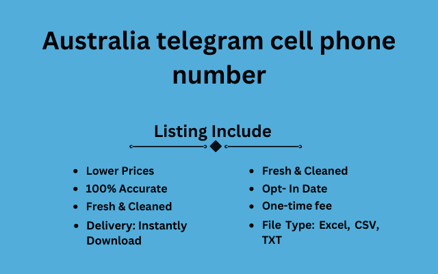 Australia telegram cell phone number