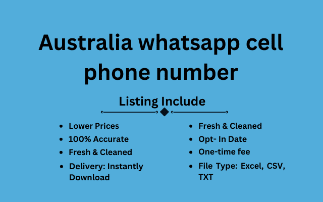 Australia whatsapp cell phone number