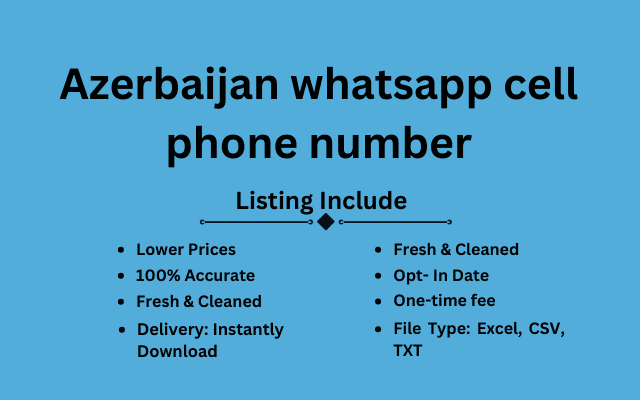 Azerbaijan whatsapp cell phone number