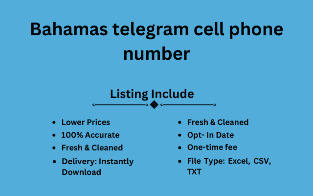 Bahamas telegram cell phone number