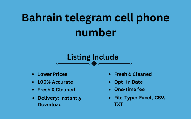 Bahrain telegram cell phone number