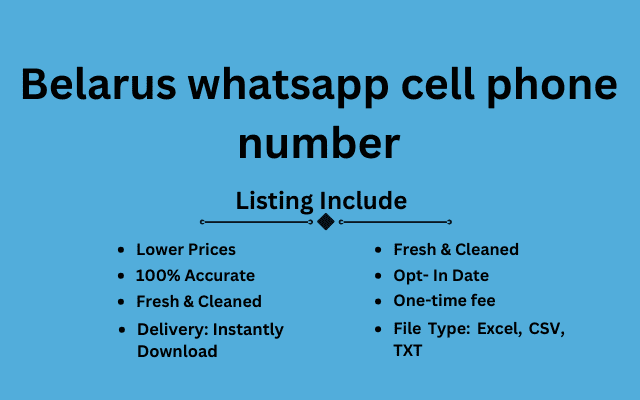 Belarus whatsapp cell phone number