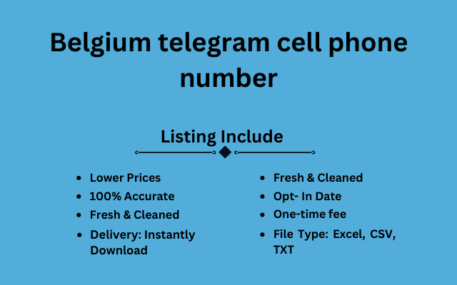 Belgium telegram cell phone number