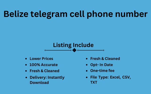 Belize telegram cell phone number