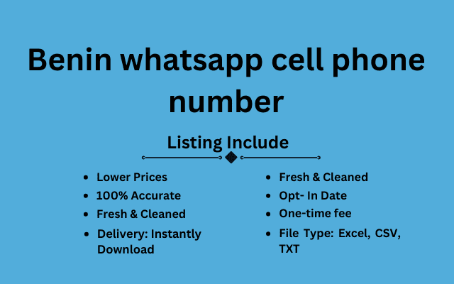 Benin whatsapp cell phone number