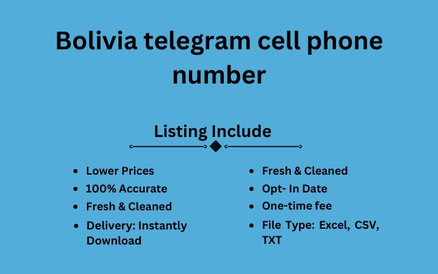 Bolivia telegram cell phone number