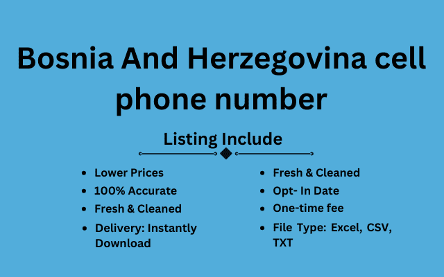 Bosnia And Herzegovina cell phone number