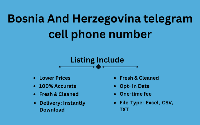 Bosnia And Herzegovina telegram cell phone number