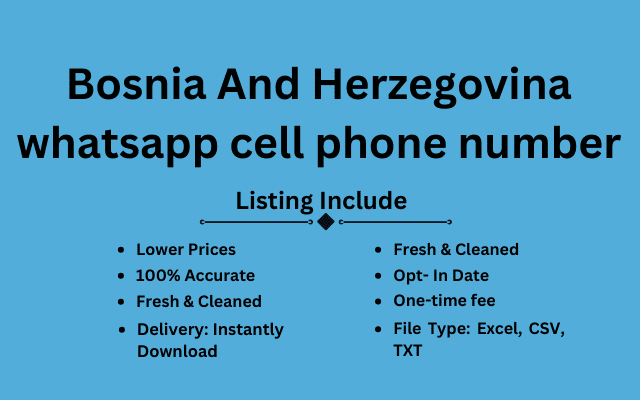 Bosnia And Herzegovina whatsapp cell phone number