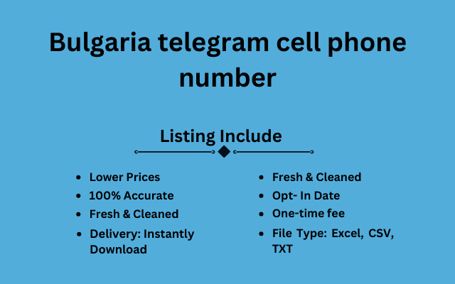 Bulgaria telegram cell phone number