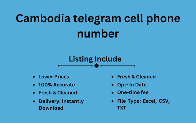 Cambodia telegram cell phone number