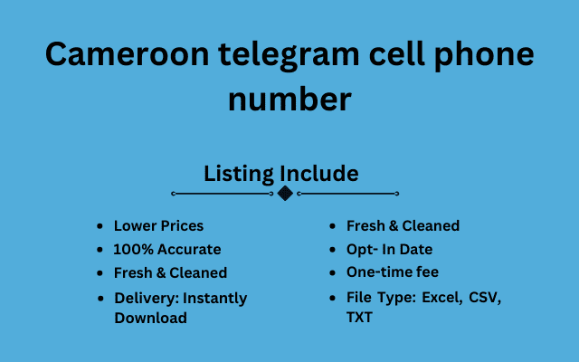 Cameroon telegram cell phone number