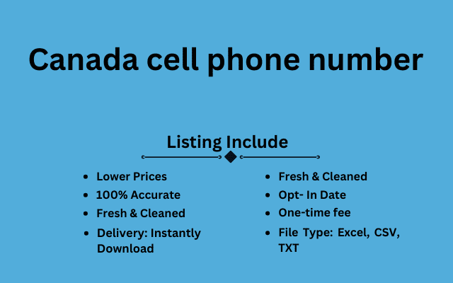 Canada cell phone number