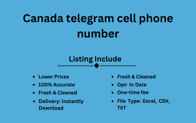 Canada telegram cell phone number