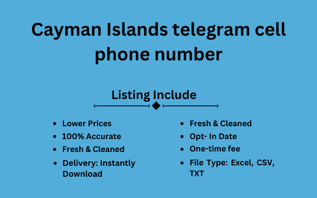 Cayman Islands telegram cell phone number