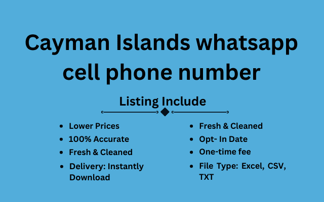 Cayman Islands whatsapp cell phone number