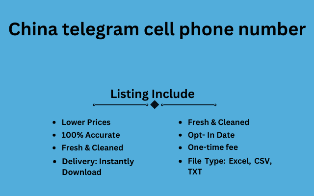 China telegram cell phone number