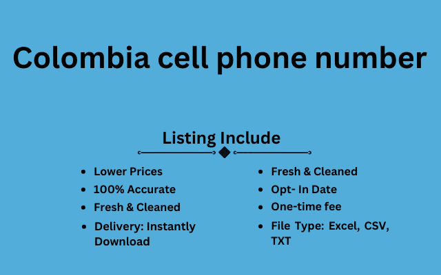 Colombia cell phone number