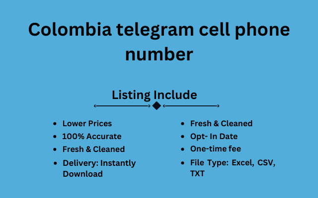 Colombia telegram cell phone number