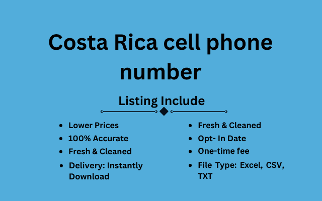 Costa Rica cell phone number