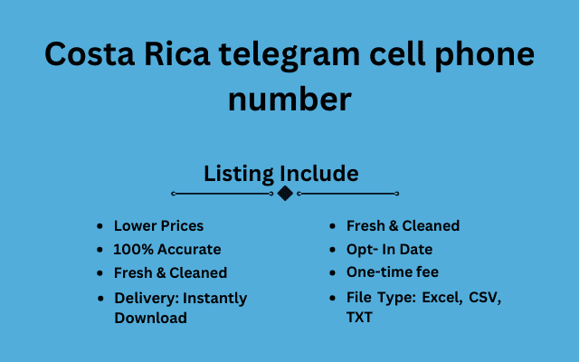 Costa Rica telegram cell phone number