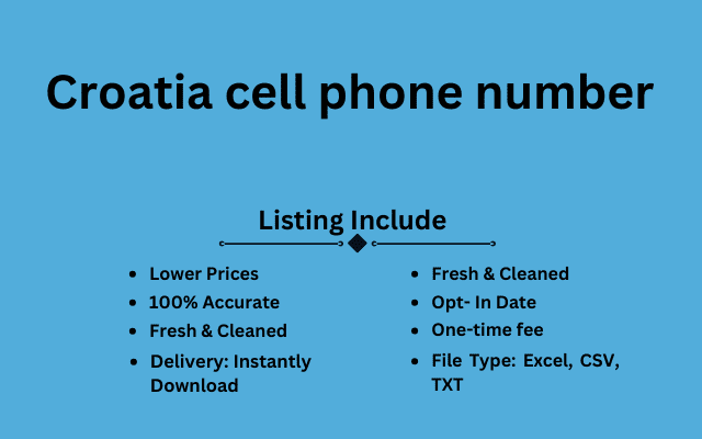 Croatia cell phone number