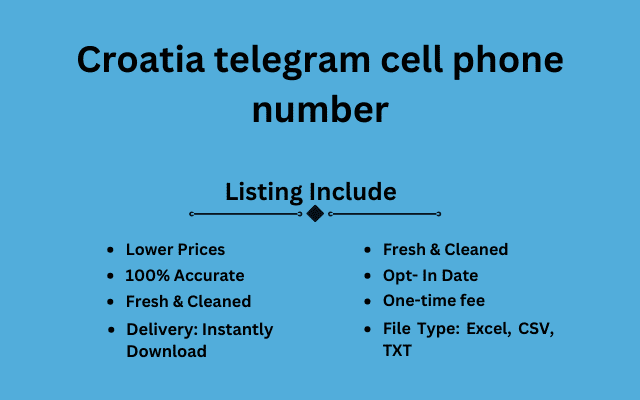 Croatia telegram cell phone number