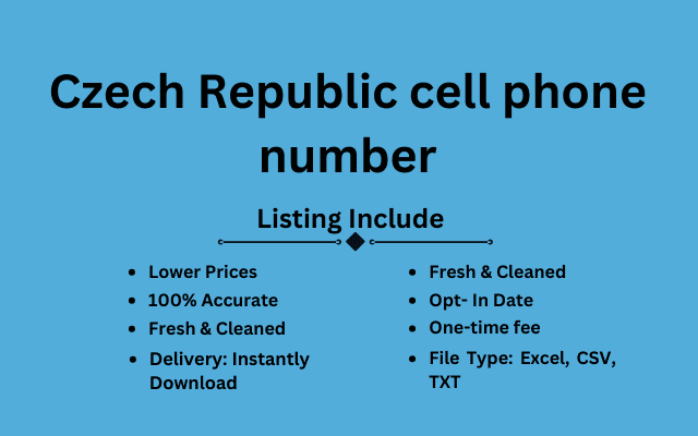 Czech Republic cell phone number