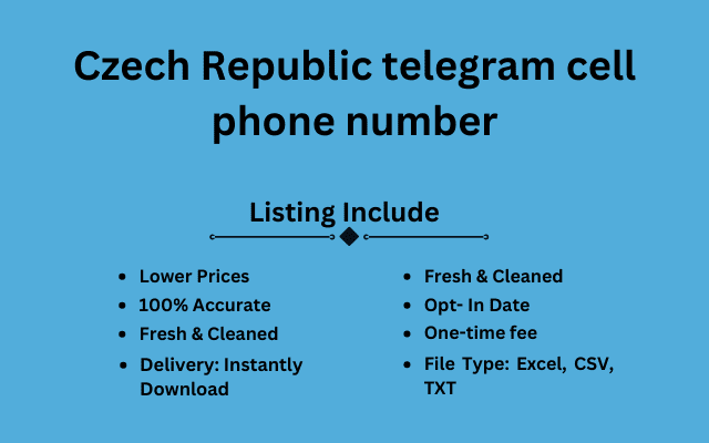 Czech Republic telegram cell phone number