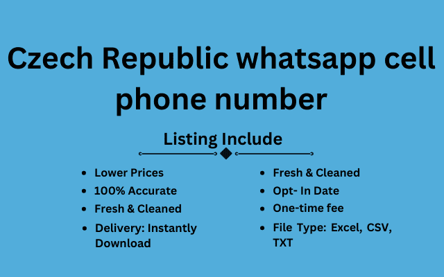 Czech Republic whatsapp cell phone number