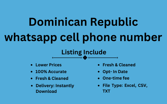 Dominican Republic whatsapp cell phone number