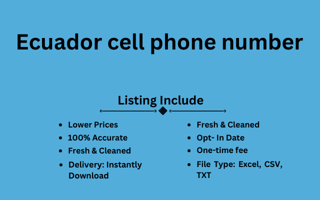 Ecuador cell phone number