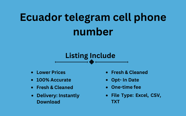 Ecuador telegram cell phone number