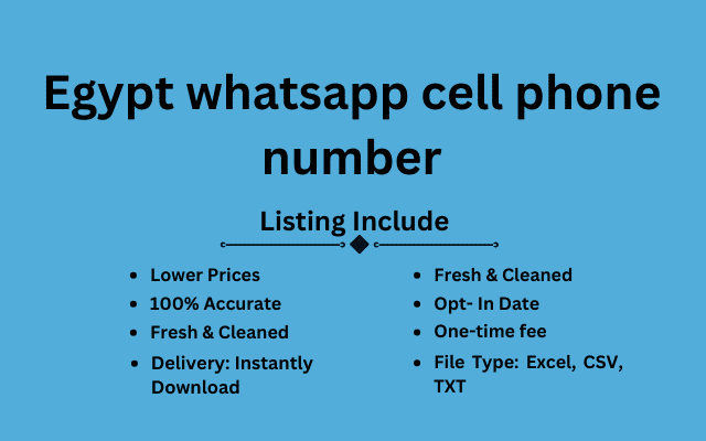 Egypt whatsapp cell phone number