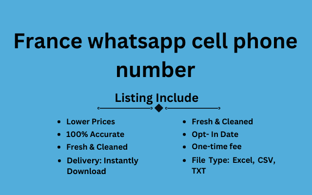 France whatsapp cell phone number