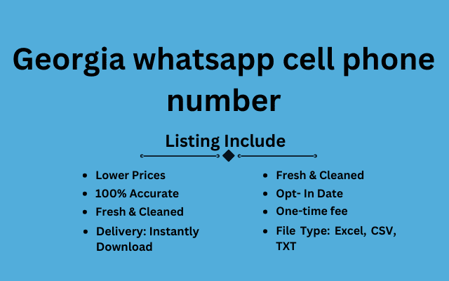 Georgia whatsapp cell phone number