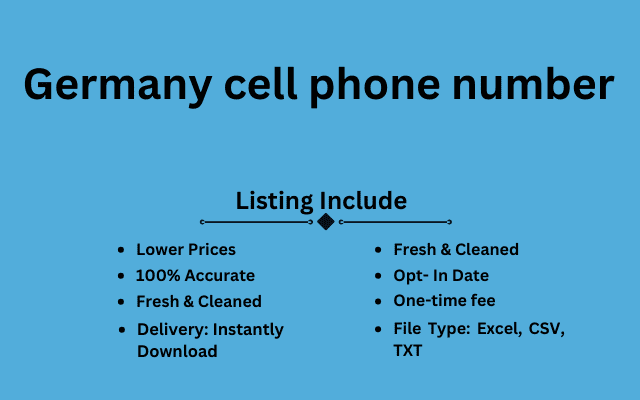 Germany cell phone number